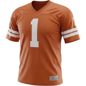 Longhorn Apparel Texas Longhorns #1 Football Jersey Burnt Orange Mens Large NWT